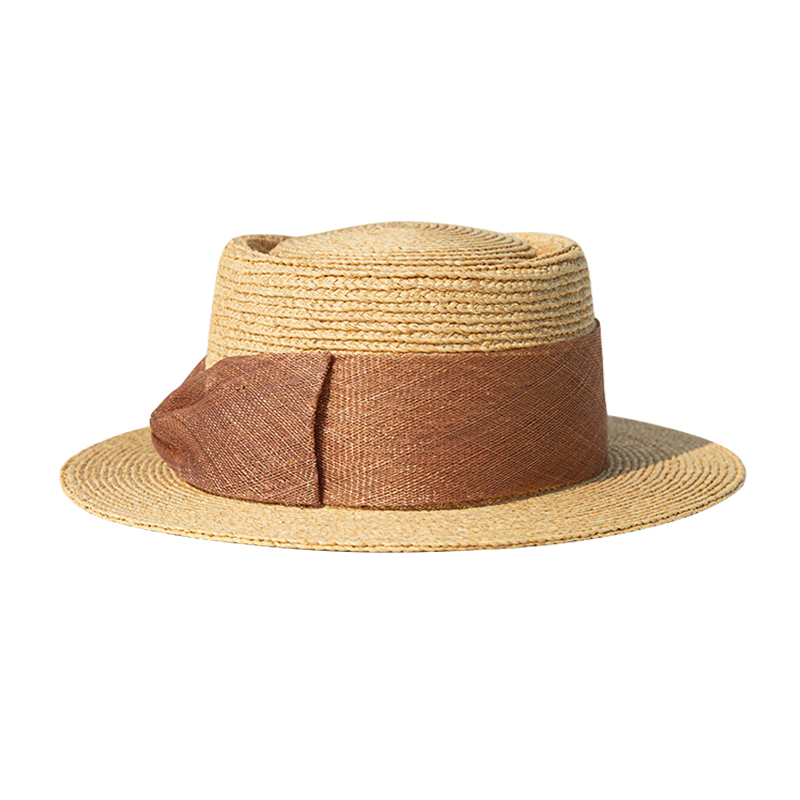 23新款拉菲草草帽波西米亚风情度假风卷边帽休闲遮阳折叠帽代发