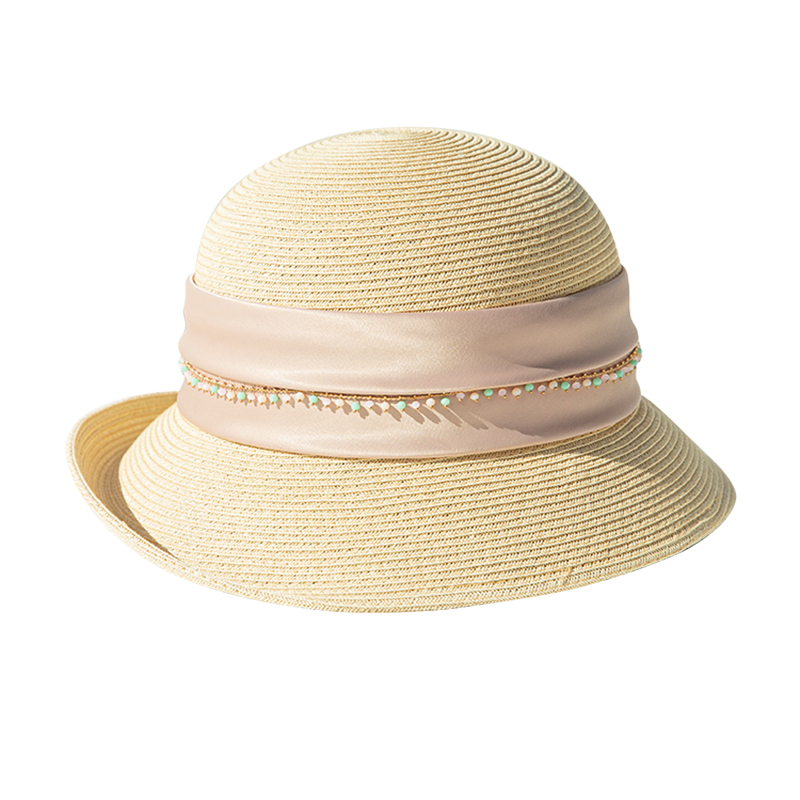 23新款草帽波西米亚风情度假风卷边帽休闲遮阳折叠帽