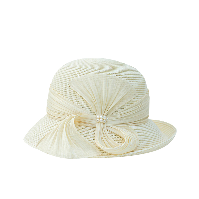 高端真丝麻草帽女可折叠遮阳帽卷边沙滩帽夏天韩版百搭太阳帽批发