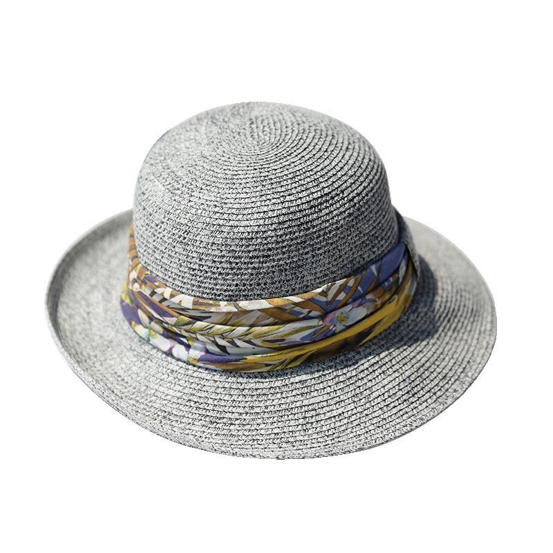 灵珑2022帽子女夏天草帽女户外时尚休闲遮阳帽出游度假沙滩太阳帽