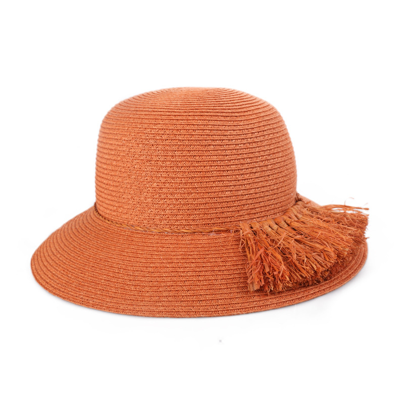 灵珑 女沙滩帽大帽檐夏季可折叠太阳帽出门百搭时尚优雅防晒帽